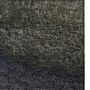 HomeRoots 5' Silver and Black Ombre Area Rug - Stylish, Washable, Durable Design for Indoor and Outdoor Use 5' X 8' 629047