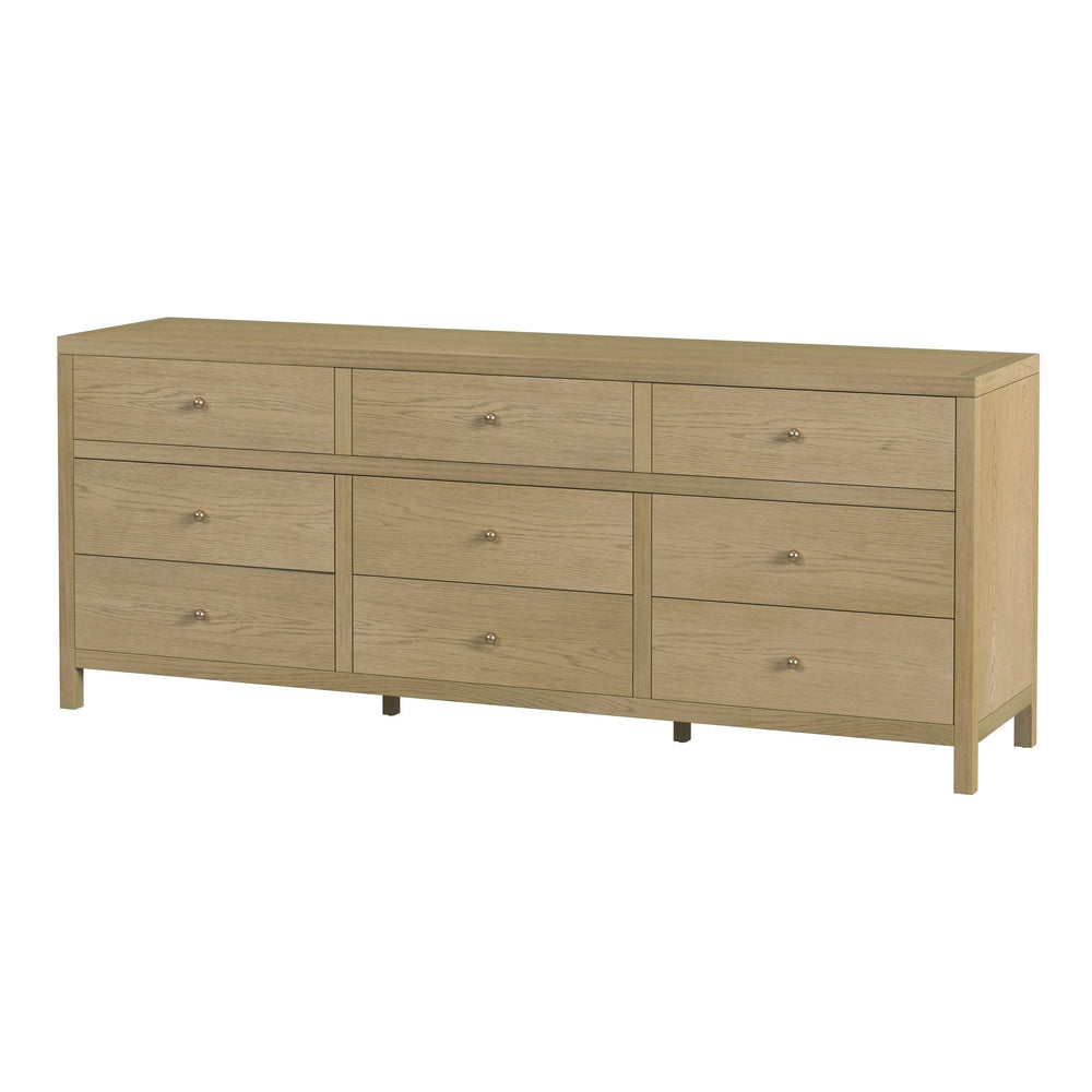 Butler Specialty Butler Nora 84" 9-Drawer Wood Dresser in Light Brown — Kiln-Dried Frame, Soft-Close Drawers, Durable Finish 6290492