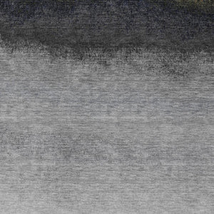 HomeRoots 5' Silver and Black Ombre Area Rug - Stylish, Washable, Durable Design for Indoor and Outdoor Use 9' X 12' 629050