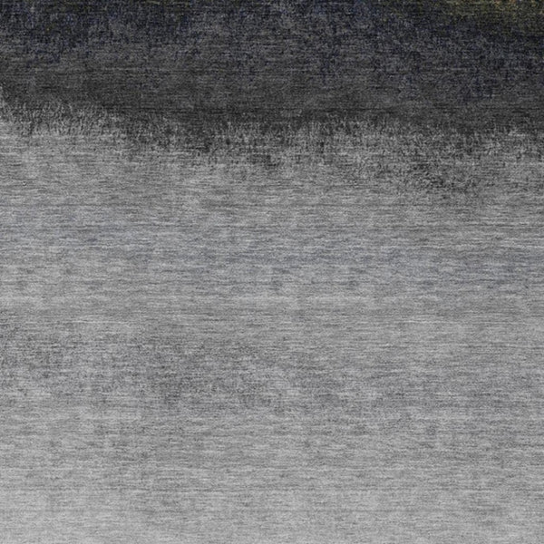 HomeRoots 5' Silver and Black Ombre Area Rug - Stylish, Washable, Durable Design for Indoor and Outdoor Use 9' X 12' 629050