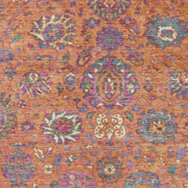 HomeRoots 5' Vibrant Floral Washable Area Rug for Indoor and Outdoor Use - Durable, Stylish, and Easy Care 5' X 8' 629077