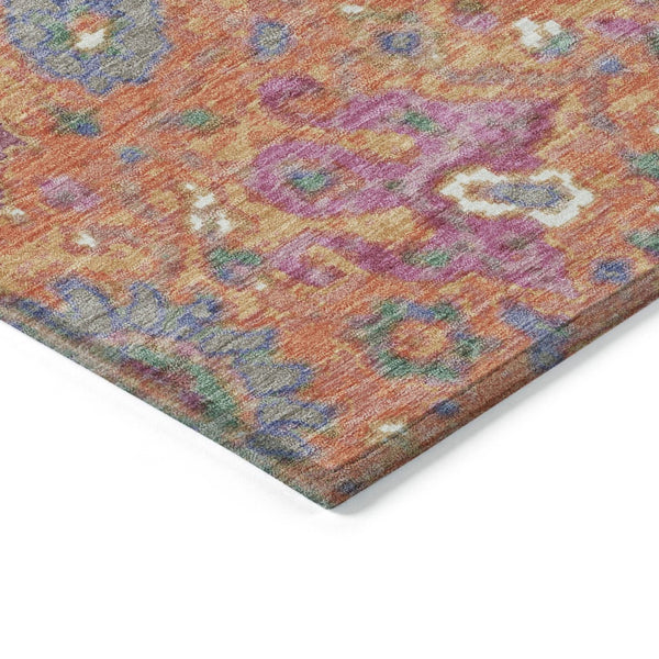 HomeRoots 5' Vibrant Floral Washable Area Rug for Indoor and Outdoor Use - Durable, Stylish, and Easy Care 8' Round 629078