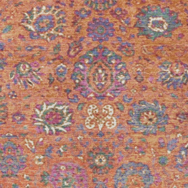 HomeRoots 5' Vibrant Floral Washable Area Rug for Indoor and Outdoor Use - Durable, Stylish, and Easy Care 8' X 10' 629079