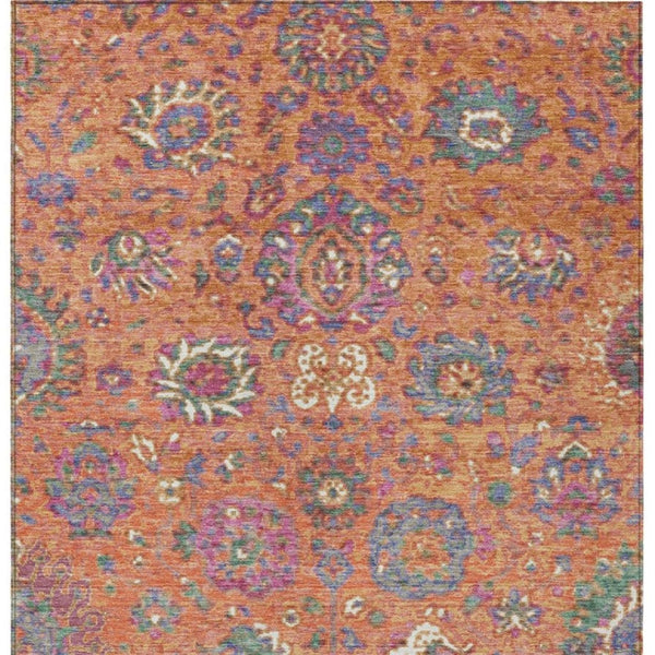 HomeRoots 5' Vibrant Floral Washable Area Rug for Indoor and Outdoor Use - Durable, Stylish, and Easy Care 10' X 14' 629081