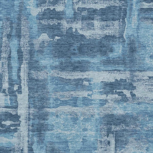 HomeRoots 5' X 8' Denim and Sky Blue Abstract Area Rug - Stylish, Durable, Washable for Indoor & Outdoor Use 629168