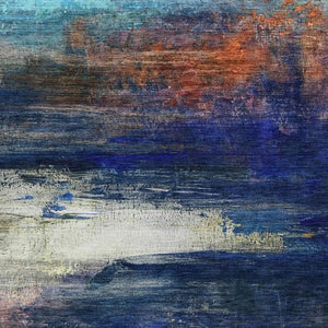 HomeRoots 8' X 10' Abstract Washable Area Rug in Blue, Rust & Pink - Modern Outdoor/Indoor Decor Solution! 629194