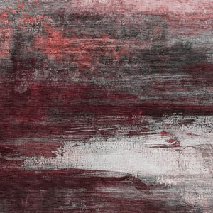 HomeRoots 10' Modern Merlot Charcoal & Ivory Abstract Washable Area Rug for Indoor/Outdoor Use, Durable Style 629214