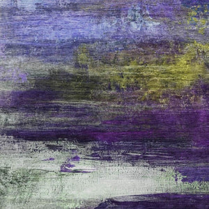 HomeRoots 5' X 8' Vibrant Purple Yellow Ivory Abstract Washable Rug - Durable Indoor & Outdoor Comfort! 629222