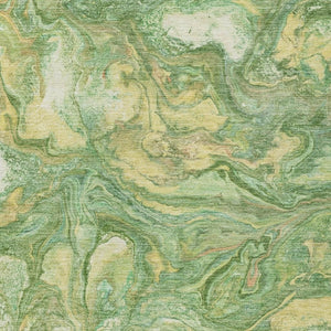 HomeRoots 5' X 8' Green and Gold Abstract Washable Rug - Stylish, Durable, and Perfect for Indoor & Outdoor Spaces 629234