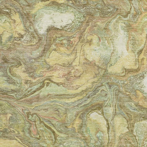 HomeRoots 5' Modern Gold and Taupe Abstract Washable Area Rug for Indoor and Outdoor Elegance and Durability 629240