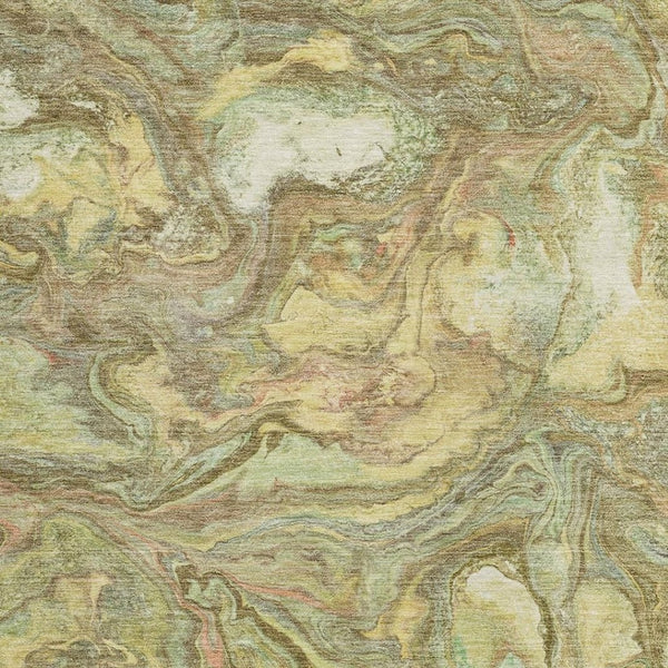 HomeRoots 8' X 10' Gold and Taupe Abstract Area Rug – Stylish, Washable, Durable for Indoor & Outdoor Spaces! 629242