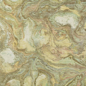 HomeRoots 9' X 12' Gold and Taupe Abstract Indoor-Outdoor Area Rug - Durable, Stylish, Washable Design for Homes 629243