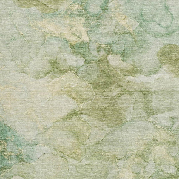 HomeRoots 5' X 8' Artichoke Green Abstract Washable Area Rug for Indoor & Outdoor Spaces, Durable & Stylish 629258