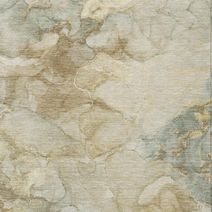 HomeRoots 9' X 12' Beige And Ivory Abstract Area Rug – Stylish, Washable, Durable for Indoor/Outdoor Use! 629267