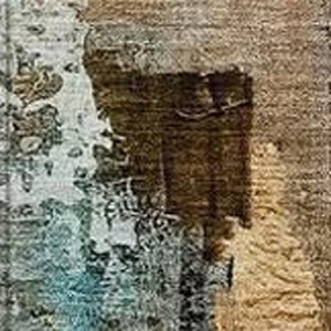 HomeRoots 8' X 10' Modern Beige and Teal Abstract Washable Area Rug for Indoor/Outdoor High-Traffic Areas 629326