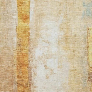 HomeRoots 10' Copper and Ivory Abstract Washable Area Rug - Stylish Indoor/Outdoor Design for All Spaces 629334