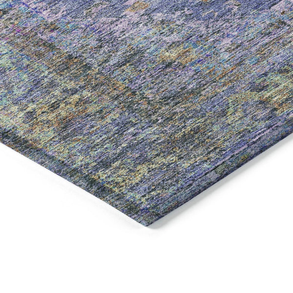 HomeRoots 5' X 8' Purple and Gold Medallion Area Rug – Durable, Washable Design for Indoor/Outdoor Elegance 629378