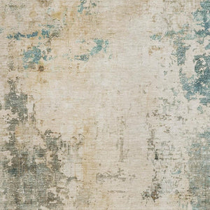 HomeRoots 8' X 10' Elegant Ivory & Taupe Abstract Rug – Washable Indoor/Outdoor, Durable, Stylish & Easy Care 629392