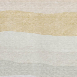 HomeRoots 9' Wheat Gold & Beige Striped Washable Rug - Durable, Stylish Indoor/Outdoor Area Rug for High Traffic Spaces 629429