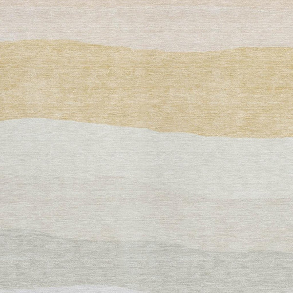 HomeRoots 9' Wheat Gold & Beige Striped Washable Rug - Durable, Stylish Indoor/Outdoor Area Rug for High Traffic Spaces 629429