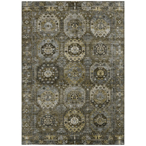 HomeRoots 9' X 12' Medallion Patterned Area Rug - Washable, Durable & Versatile for Indoor/Outdoor Use 629459