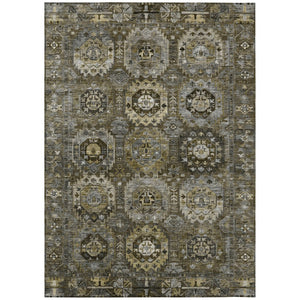 HomeRoots 9' X 12' Medallion Patterned Area Rug - Washable, Durable & Versatile for Indoor/Outdoor Use 629459