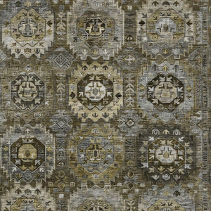 HomeRoots 9' X 12' Medallion Patterned Area Rug - Washable, Durable & Versatile for Indoor/Outdoor Use 629459