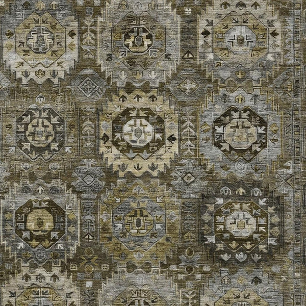 HomeRoots 9' X 12' Medallion Patterned Area Rug - Washable, Durable & Versatile for Indoor/Outdoor Use 629459