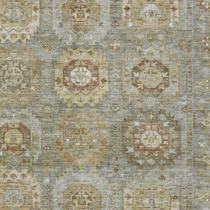 HomeRoots 8' X 10' Sage Brown Medallion Area Rug - Durable, Washable Design for Indoor & Outdoor Spaces! 629464