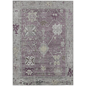 HomeRoots 9' X 12' Merlot and Gray Tribal Area Rug - Stylish, Washable, Durable Indoor/Outdoor Accent for Any Space 629495
