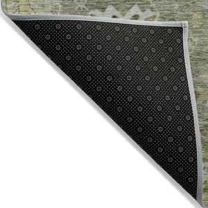 HomeRoots 5' X 8' Sage and Beige Tribal Area Rug - Stylish, Machine-Washable Indoor/Outdoor Carpet for Any Space 629510