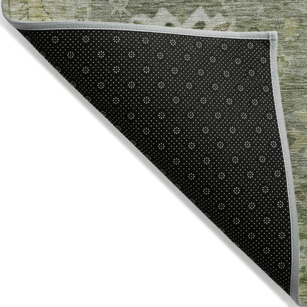 HomeRoots 5' X 8' Sage and Beige Tribal Area Rug - Stylish, Machine-Washable Indoor/Outdoor Carpet for Any Space 629510