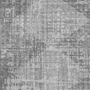 HomeRoots 5' X 8' Gray and Silver Geometric Area Rug – Stylish, Washable, Durable for Indoor & Outdoor Use 629528