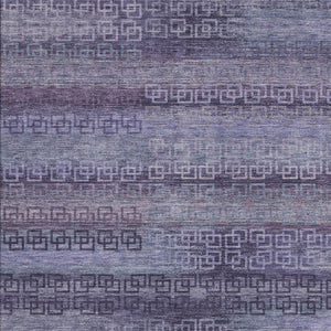 HomeRoots 5' X 8' Plum and Lavender Striped Area Rug - Stylish, Washable, Durable for Indoor & Outdoor Spaces! 629618