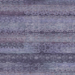 HomeRoots 8' X 10' Washable Plum & Lavender Striped Area Rug - Durable, Stylish, Indoor/Outdoor Versatility! 629620