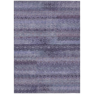 HomeRoots 9' X 12' Washable Plum & Lavender Striped Area Rug for Indoor & Outdoor Use - Durable & Stylish! 629621