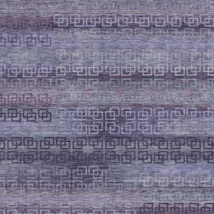 HomeRoots 10' Indoor Outdoor Area Rug - Plum & Lavender Striped, Durable, Machine Washable & Stylish Design! 629622