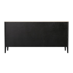 Butler Specialty Butler Averly 64" Marble & Wood 6-drawer Dresser - Elegant Black Storage For Modern Interiors Black Mindi Wood,Mindi Veneer,Mdf,Marble 6296432-butler