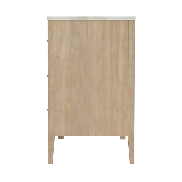 Butler Specialty Butler Averly 64" Marble & Wood 6-drawer Dresser - Elegant Storage Solution For Modern Homes Light Brown Java Wood,Gamelina Veneer,Mdf,Marble 6296455-butler