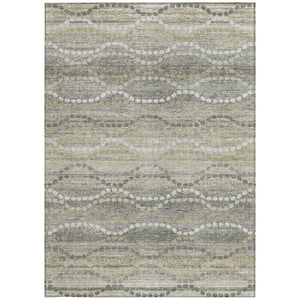 HomeRoots 10' Ogee Washable Indoor Outdoor Area Rug in Pewter & Ivory - Durable, Stylish, and Easy Care Solution 629676