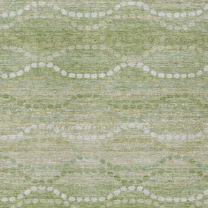 HomeRoots 5' X 8' Sage and Ivory Ogee Area Rug – Durable, Washable, Indoor-Outdoor Elegance for High-Traffic Spaces 629678