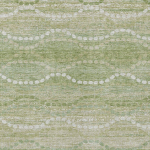 HomeRoots 10' Sage and Ivory Ogee Area Rug - Washable, Heavy-Duty Design for Indoor & Outdoor Durability 629682