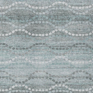 HomeRoots 9' Indoor Outdoor Teal Blue & Ivory Ogee Area Rug – Washable, Durable, Stylish for Every Space! 629687