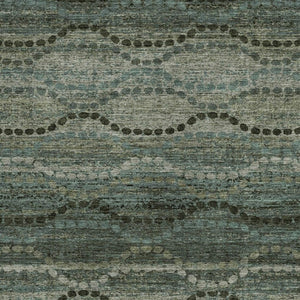 HomeRoots 9' Ogee Artichoke Green and Gray Washable Area Rug – Stylish, Durable, Indoor/Outdoor Comfort! 629693