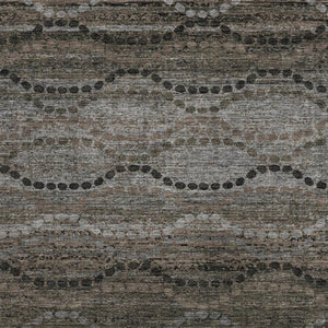 HomeRoots 10' x 14' Chocolate and Gray Ogee Area Rug - Washable, Durable, Perfect for Indoor & Outdoor Use! 629700