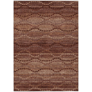HomeRoots 8' X 10' Washable Rust and Copper Ogee Area Rug – Durable, Stylish, Indoor/Outdoor Comfort Solution 629716