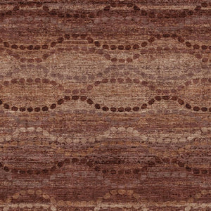 HomeRoots 9' Ogee Area Rug in Rust & Copper - Washable, Stain-Resistant, Durable for Indoor/Outdoor Spaces 629717