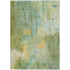 HomeRoots 5' X 8' Sage and Gold Abstract Area Rug - Stylish, Washable, Durable for Indoor & Outdoor Spaces! 629738