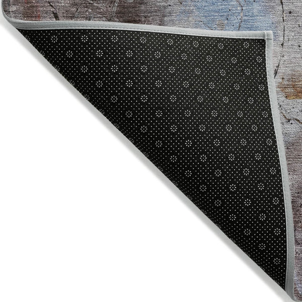 HomeRoots 8' Taupe and Brown Round Area Rug - Stylish, Washable, Durable for Indoor & Outdoor Spaces, Modern Design 629751