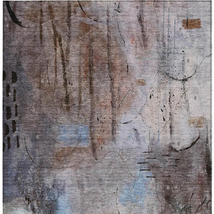 HomeRoots 9' Taupe and Brown Abstract Washable Area Rug - Durable, Stylish, and Perfect for Indoor/Outdoor Use! 629753